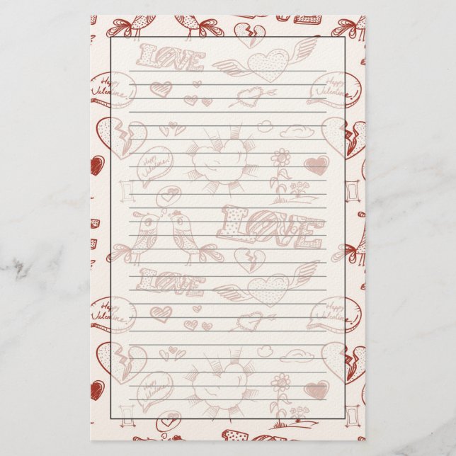 Happy Valentine's Day Stationery (Front)