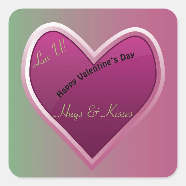 Happy Valentine's Day Sticker (Front)