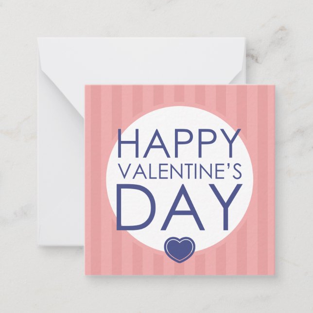 Happy Valentine's Day | Stripes Card (Front)