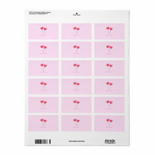 Happy valentine's day Sweet candy heart lollipop Label