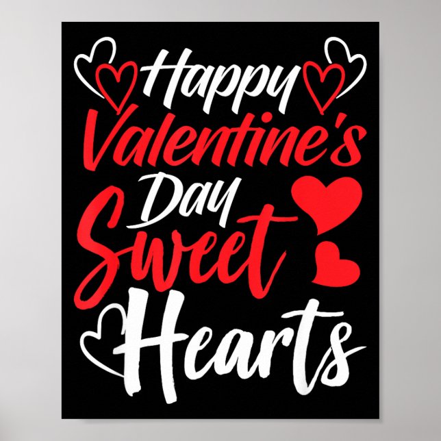 Happy Valentine's Day Sweet Hearts Couples Valenti Poster (Front)