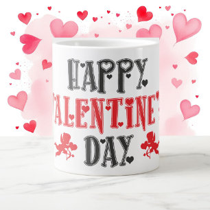 Happy Valentine's Day Sweet Memories of First Love Large Coffee Mug