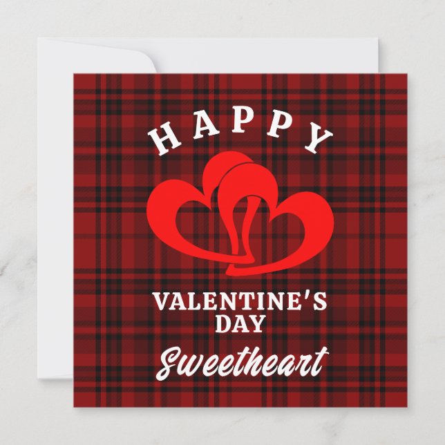 HAPPY VALENTINE'S DAY SWEETHEART  THANK YOU CARD (Front)