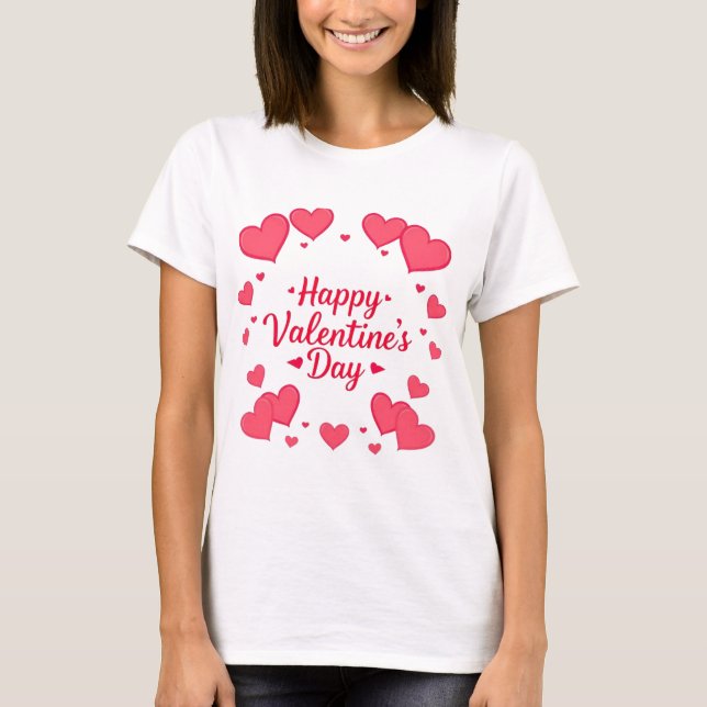 happy valentine's day t shirt  (Front)
