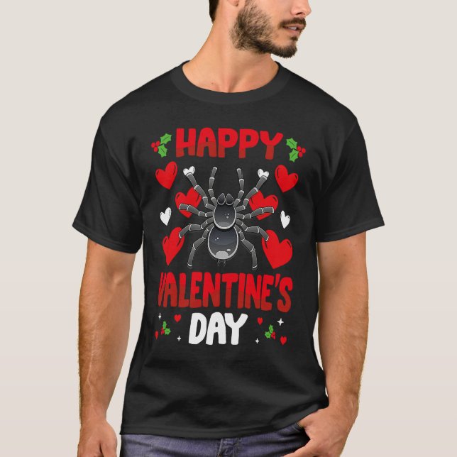 Happy Valentines Day Tarantula Heart Love Animal T-Shirt (Front)
