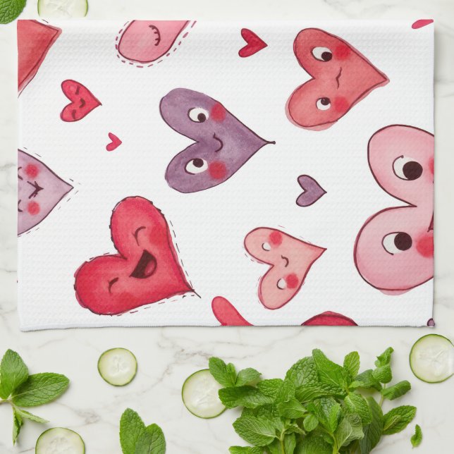 Happy Valentine's Day! Tea Towel (Folded)