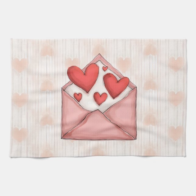 Happy Valentine's Day! Tea Towel (Horizontal)