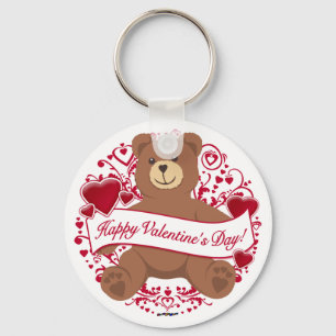 Happy Valentine's Day! Teddy Bear Key Ring