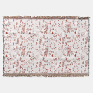 Happy Valentine's Day Throw Blanket