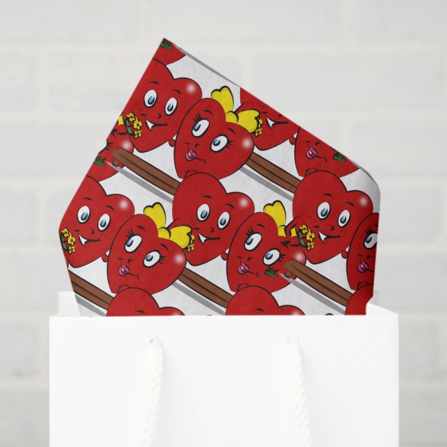 Happy Valentine's Day Tissue Paper Couple Hearts (Gift Bag)