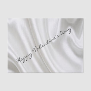Happy Valentine's Day Tissue Paper Silver