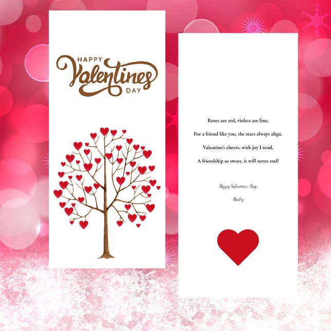 Happy Valentines Day To A Friend Flat Card (Creator Uploaded)