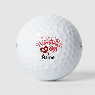 Happy Valentine's Day to Golfer with Love Golf Bal Golf Balls