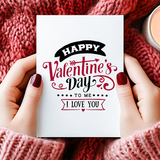 Happy Valentine's Day To Me Single Anti Valentine Holiday Card (Creator Uploaded)