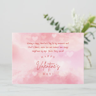 Happy Valentines Day To My Aunt Holiday Card