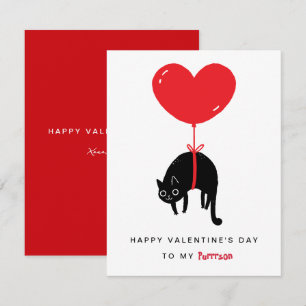 Happy Valentine's Day To My Purrrson Cards
