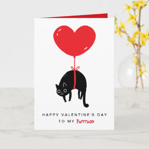 Happy Valentine's Day To My Purrrson Cat Card