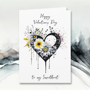 Happy Valentine's Day to my Sweetheart Floral Card