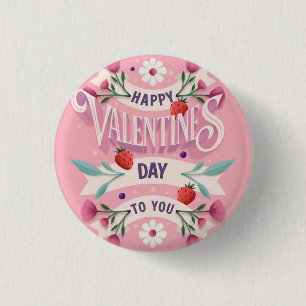 Happy Valentines Day to You 3 Cm Round Badge