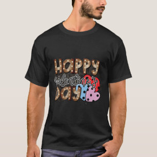 Happy Valentines Day Tomte Three Pink Hearts Garde T-Shirt