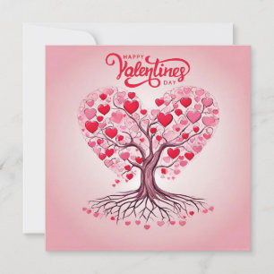 Happy Valentine's Day Tree of Love Holiday Card