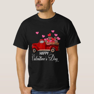 Happy Valentine's Day Truck Hearts Carrying Love  T-Shirt