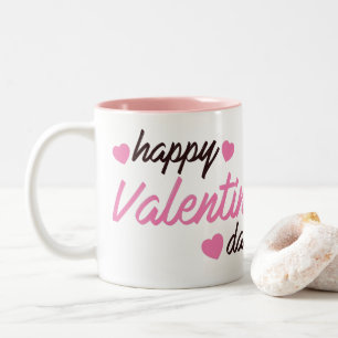 Happy Valentine's Day Two-Tone Coffee Mug