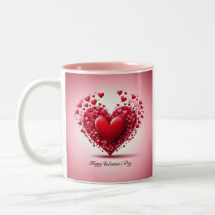 Happy Valentines Day Two-Tone Coffee Mug