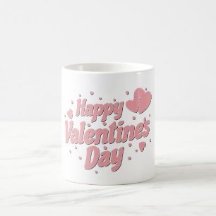 Happy Valentines Day Typography Coffee Mug