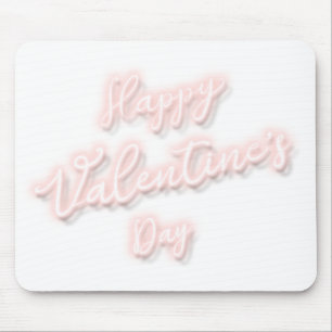 Happy Valentines Day typography style transparent Mouse Pad