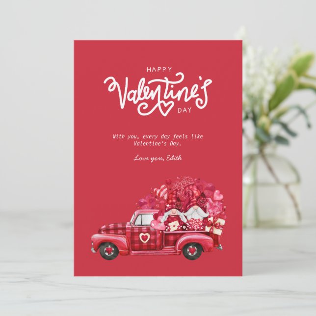 Happy Valentine's Day Valentine's Day card (Standing Front)