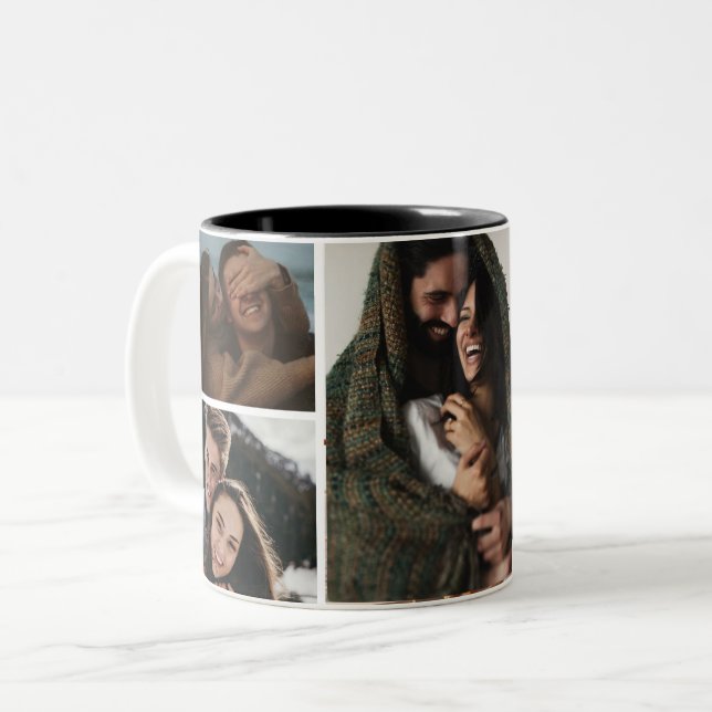 happy valentines day,valentines day gifts,photo gi Two-Tone coffee mug (Front Left)