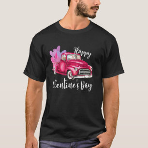 Happy Valentines Day Vintage Truck Heart Love Xoxo T-Shirt