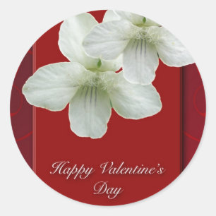 Happy Valentine's Day Violet Coordinating Items Classic Round Sticker