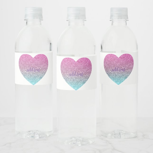 Happy Valentine's Day Water Bottle Label (Bottles)