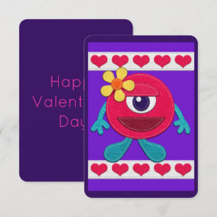Happy Valentine's Day! Whimsical Monster Card