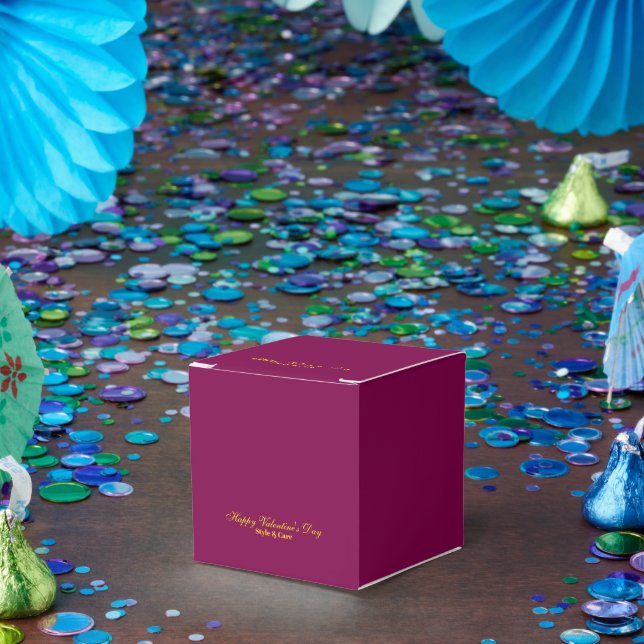 Happy Valentine's Day Wine Colour Favour Box (Party)