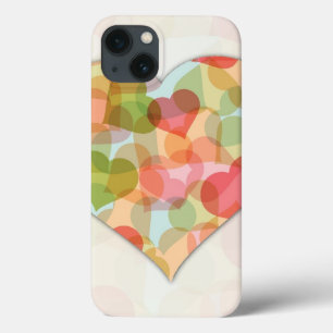 Happy Valentines Day with colourful hearts iPhone 13 Case