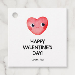 Happy Valentine's Day with cute baby heart Favour Tags