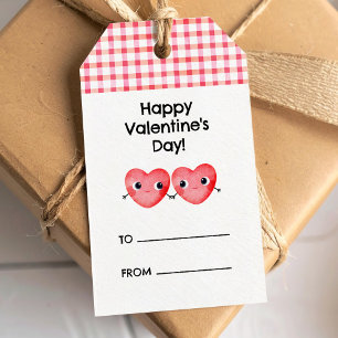 Happy Valentine's Day with cute baby hearts Gift Tags