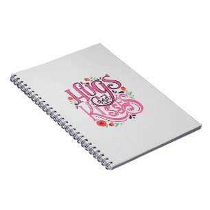 Happy Valentine's Day With Hugs And Kisses       Notebook