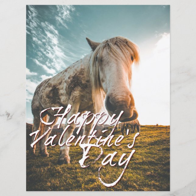 Happy Valentine's day with looking Horse (Front)