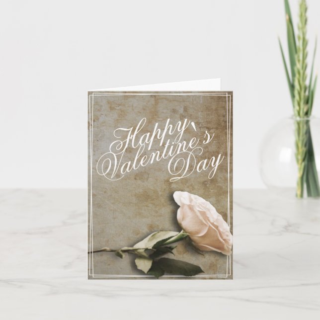 Happy Valentine's day with Rose Card (Front)