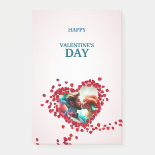 Happy Valentine's Day with Rose Post-it Notes