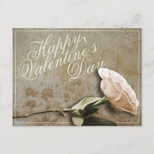 Happy Valentine's day with Rose Postcard