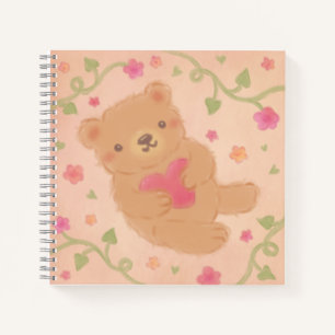 Happy Valentine's Day with Teddy Bear Notebook