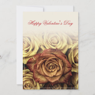 Happy Valentine's day with yellow Rosenbouquet
