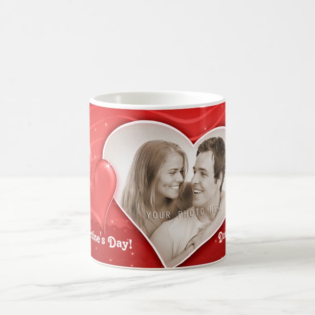 Happy Valentine's Day! - with your photo Coffee Mug (Center)