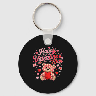 Happy Valentines Day Women Cute Bear Valentine Hea Key Ring