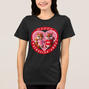 Happy Valentine's day women's t-shirt Tri-Blend Shirt